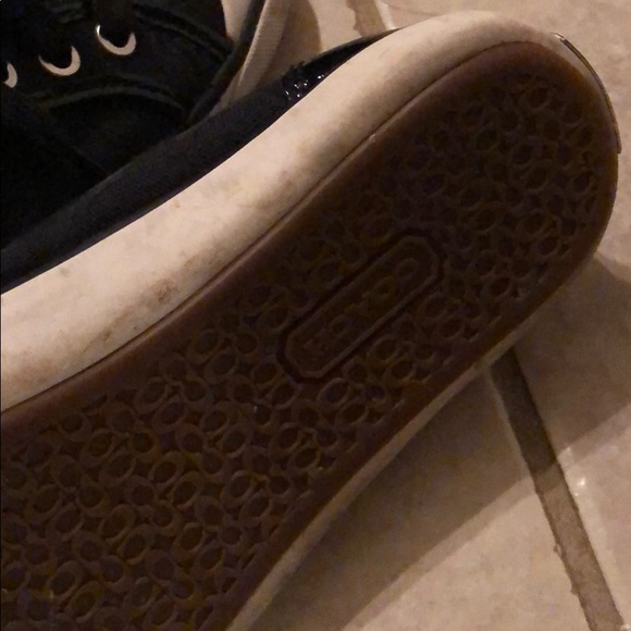 Coach Barrett Black Tennis Shoes Size 6B - Picture 5 of 6
